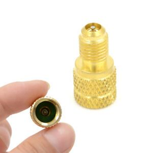 ACME A/C R134a Brass Fitting Adapter 1/4&#034; Male To 1/2&#034; Female Valve Core Tool HH