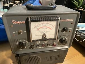 SEEMS UNUSED SIMPSON 383-A CAPACOHMETER CAPACITOR, LEAKAGE &amp; MEGOHMETER TESTER