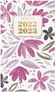 2022-2023 Pocket Calendar 2 Year Monthly Planner Appointment Organizer Floral