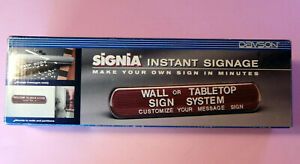 NEW Davson Signia WALL/TABLETOP Instant Signage-Black # 5631--2.5&#034; high x 12.5 W