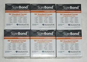 6 Packages Blank SureBond 90° Standard Corner Charged Microscope Slides - Aqua