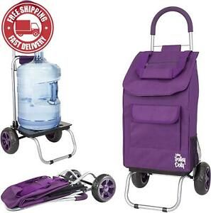 Trolley Dolly, Purple Shopping Grocery Foldable Cart
