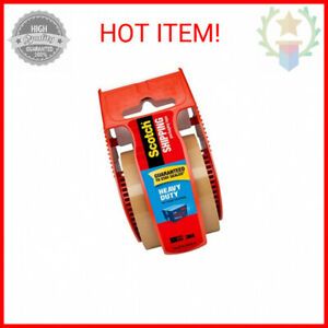 Scotch Heavy Duty Tan Shipping Packaging Tape, 1 Roll with Dispenser, 1-Pack …