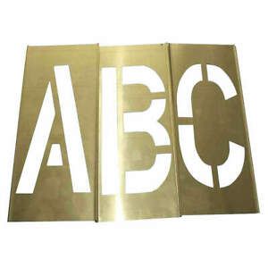 GRAINGER APPROVED 20Y509 Stencil Set,Letters, Punctuation,Brass