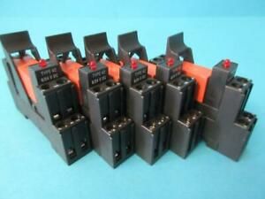 LOT OF 5 WEIDMULLER PS 35 836971 TYPE 42 6/24 VDC RELAY BASE W/ SCHRACK RT424024