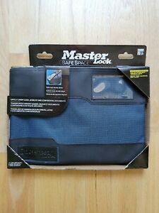 Portable Master Lock Storage Money Bag w/ Key Lock | 11-1/2 Inch Long, Blue