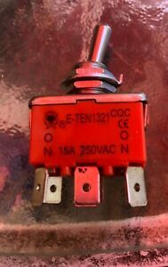 E-Ten #1321. Double Pole, Double Throw Toggle switch