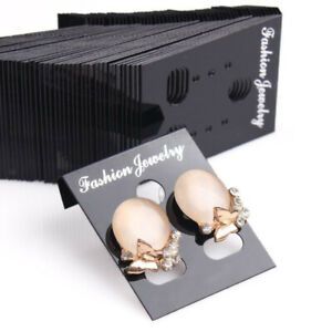 1000pcs Earring Display Cards Wholesale Bulk Jewelry Packaging Black