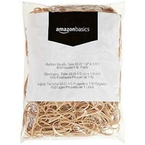 Rubber Bands, Size 33 (3-1/2 x 1/8 Inch), 600 Bands/1 lb. Pack, 3-Pack