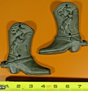 PAIR of CAST IRON BOOTS WALL DECOR Restaurant Bar Saloon Cafe Country *ship incl
