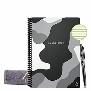 Rocketbook Smart Reusable Notebook - Lined Eco-Friendly Notebook with 1 Pilot...