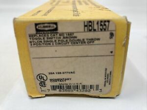 Harvey Hubbell 1557 AC Switch Single Pole Double Throw 20a 120-227vAC