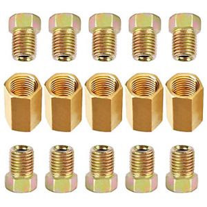 Brake Line Fittings - Muhize 15 Pieces 3/8&#039;-24 Threads Assortment for 3/16&#039; Line