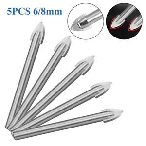 6mm/8mm Glass &amp; Tile Drill Bit Optional size Heavy duty 5pcs Glass &amp; Tile