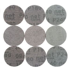 75mm~150mm Mesh Abrasive Hook &amp; Loop Sanding Discs Orbital SandPaper 80~240 Grit
