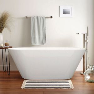 Decoraport 70 In Cupc Certified Oval Flat Top Slim Rim Double Backrest Freestand