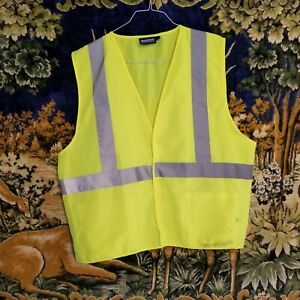 ERB Safety Vest Mens XL High Visibility Sleeveless Work Construction ^67