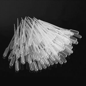 1/2/3/5ML 100PCS Graduated Pipettes Disposable Pasteur Plastic Eye Dropper _E.LO