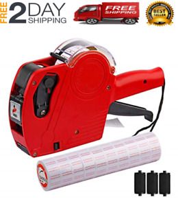 MX-5500 8 Digits Price tag Gun with 5000 Sticker Labels and 3 Ink Refill