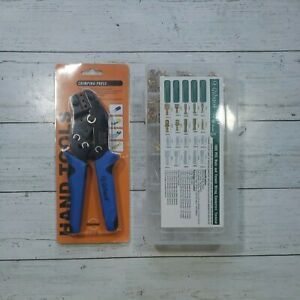 Wire Terminal Crimping Tool Kit Ratcheting Wire Crimper with 500 Piece Connector