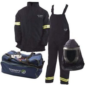 40 CAL Enespro PPE Airlite Arc Flash KIT with Optishield Vented Lift-Front Hood