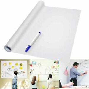 PVC Back Sticky White Board Stiker Roll Up Reusable Message 200cm x Board 4.