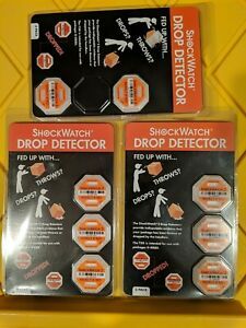 Shock Watch Drop Detector up to 50 LBS 75G Fragile Packages 8 Pieces total