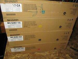 Lot of 4 Sharp MX-62NT  Toners for MX-6204N 6500N 6040N 7500N