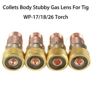 Brass Collets Body Stubby Gas Lens Connector For Welding Torch Tig   T