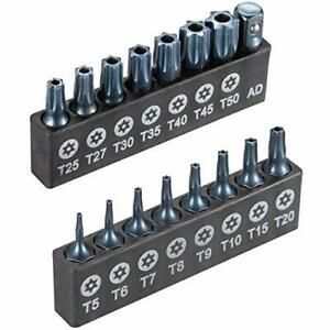 ARUCMIN 16-Piece Security Torx Bit Set T5-T50 Tamper Resistant Star Bits Set ...