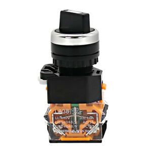3-Positions Latching Rotary Select Selector Switch 380V 10A LA38-20X/3