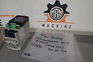 Allen Bradley 22A-D4P0N104 Ser A 1.5kW/2.0HP Drive (No Cover Plate) See All Pics