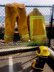 LAFD Morning Pride Turnout Jacket Firefighter Los Angeles Fire Department 42 Med