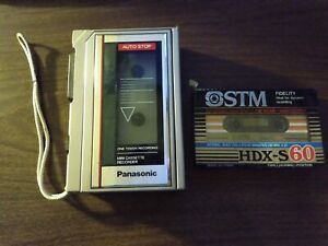 Vtg Panasonic Model NO. RQ-342D, Auto Stop, Cassette Recorder,w/Blank Tape,used