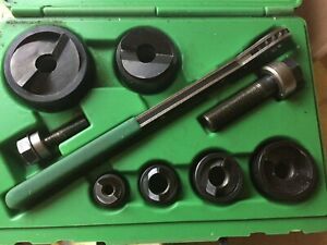 GREENLEE SLUG BUSTER KNOCLOUT PUNCH SET W/WRENCH DRIVER IN CASE # 7238SB