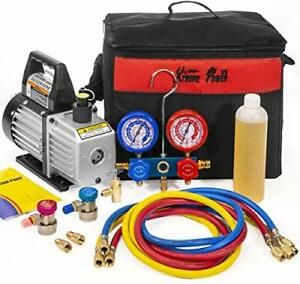 XtremepowerUS 3CFM 1/4HP Air Vacuum Pump HVAC R134a R12 R22 R410a A/C Refrige...