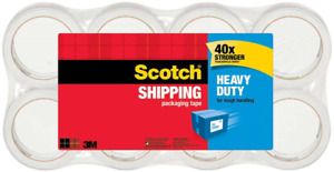 Scotch Heavy Duty Shipping Packaging Tape, 1.88 Inches x 54.6 Yards, 8 Rolls 400
