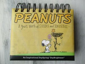 Peanuts Dayspring Perpetual Desk Calendar Smiles Blessings Snoopy Charlie Brown