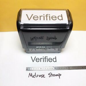 Verified Rubber Stamp Black Ink Self Inking Ideal 4913