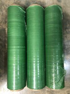 LOT OF 3 GREEN Stretch Film Shrink Wrap Packaging 20&#034; X 1000&#039;