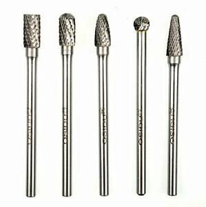 OSIDU Carbide Burrs Set 5pcs Extra Long Shank Carbide Rotery Burr File Double...