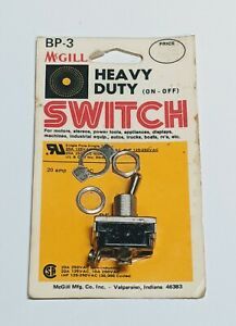 McGill On/Off Heavy Duty Switch 20 Amp 125-250 VAC BP-3