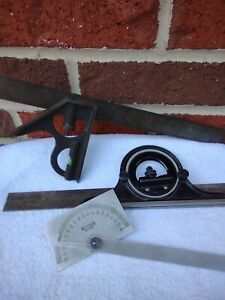 Starrett Machinist Protractor 183 and Starrett Reversible Protractor Head