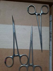 SET OF 3 AESCULAP FO950R &amp; FO951R TENDON INTERLACING FORCEPS 6&#034;