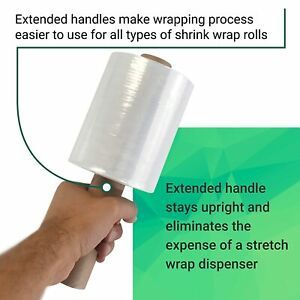 IDL Packagin F-51-1 5x1000&#039; Hand Bundling Stretch Film with Extended Core Handle