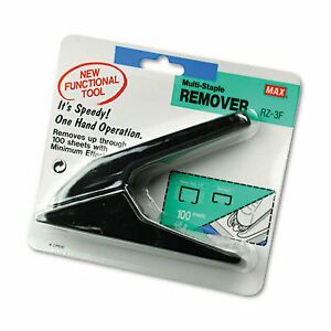 Max Usa RZ3F Heavy-Duty Staple Remover  Black