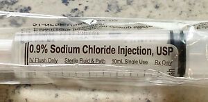 LOT of 30 Normal Saline Sterile 0.9% Sodium Chloride ZR FLUSH 10ml 2022 1st Aid