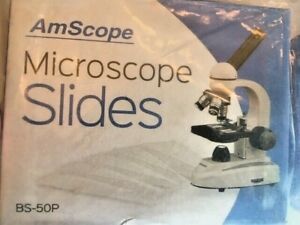 AmScope 100 Blank Microscope Slide Ground Edges Pre-Cleaned Clear Glass Slides