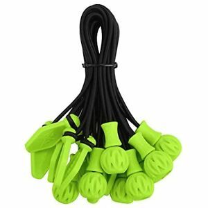 SwitchBak Tie-Down Bungee System, Bungee Cords with Balls, Multi 8 Inch Green