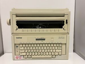 Brother ZX-1700 Electronic Typewriter Tan w/LCD AX-450 Missing dust cover